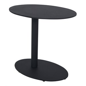 Pangea Home Sunset Modern Aluminum Frame Frame Patio Side Table in Black