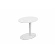 Pangea Home Sunset Modern Aluminum Frame Frame Patio Side Table in White