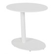 Pangea Home Sunset Modern Aluminum Frame Frame Patio Side Table in White