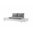 Pangea Home Yacht 3-piece Modern Aluminum Frame Outdoor Sectional in Gray