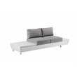 Pangea Home Yacht 3-piece Modern Aluminum Frame Outdoor Sectional in Gray