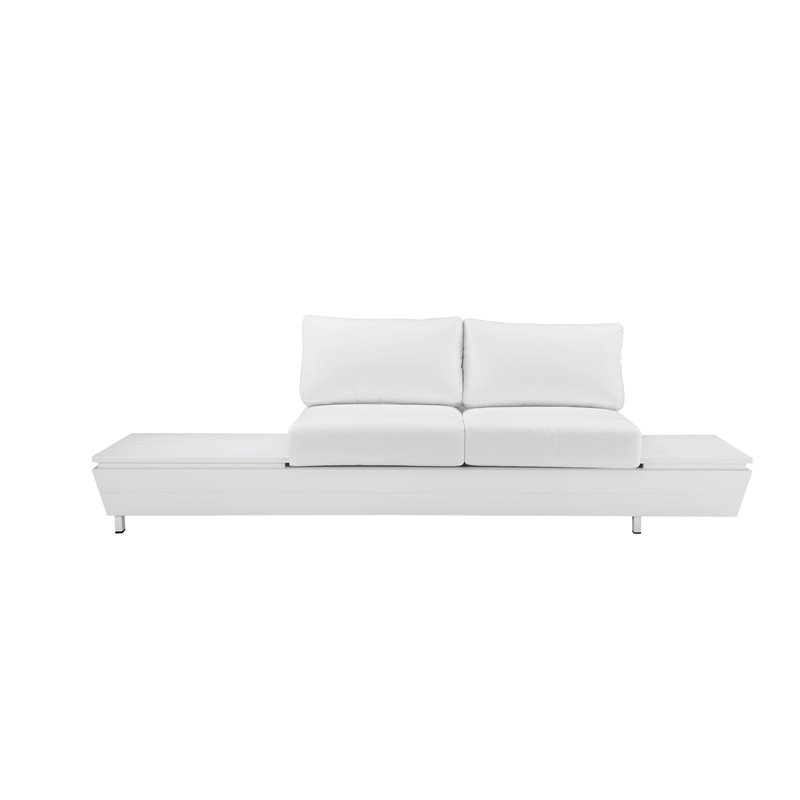 Pangea Home Yacht 3-piece Aluminum Frame Outdoor Sectional in White