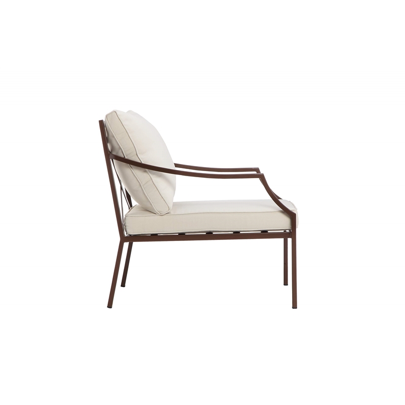 Pangea Home Palma 4-piece Modern Aluminum Outdoor Sofa Set in Espresso