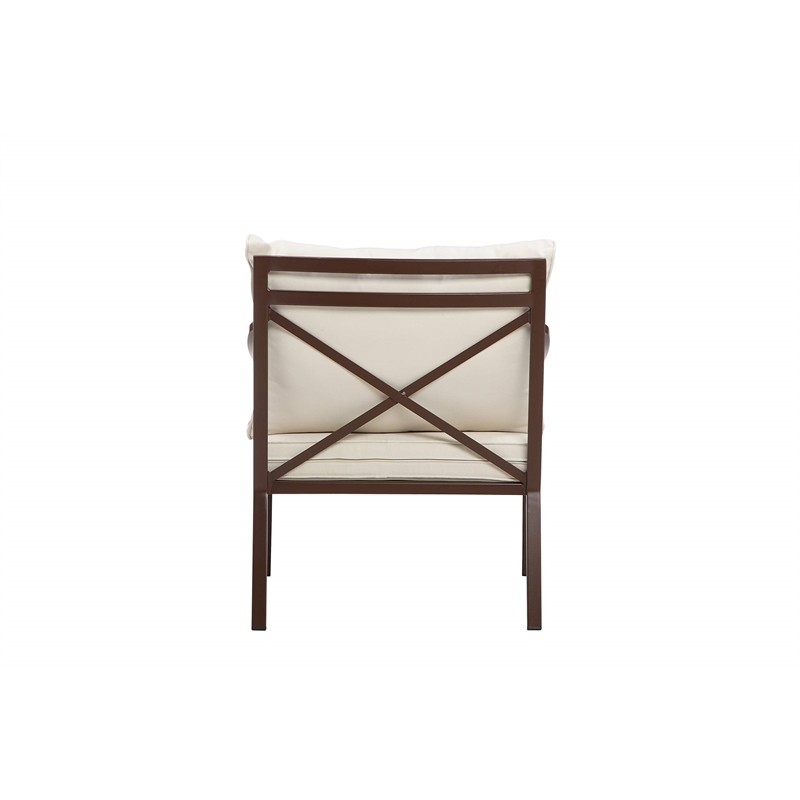 Pangea Home Palma 4-piece Modern Aluminum Outdoor Sofa Set in Espresso