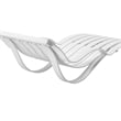 Pangea Home Palma Modern Anodized Aluminum Frame Patio Lounger in White