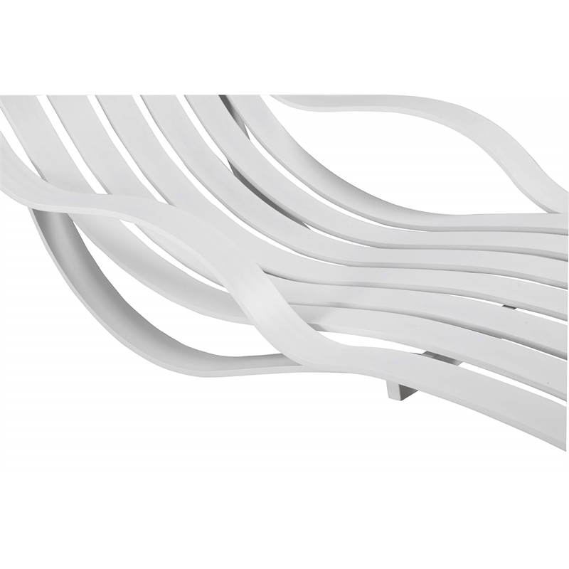 Pangea Home Palma Modern Anodized Aluminum Frame Patio Lounger in White