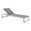 Pangea Home Bella Adjustable Height Aluminum Patio Lounger in Gray