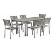 Pangea Home Bella 7-piece Modern Aluminum Patio Dining Set in Gray