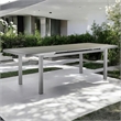 Pangea Home Bella Modern Aluminum Patio Extension Table in Gray
