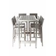 Pangea Home Breeze 7-piece Modern Aluminum Patio Bar Set in Gray