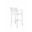Pangea Home Breeze 7-piece Modern Aluminum Patio Bar Set in White