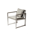 Pangea Home Chester Modern Anodized Aluminum Outdoor Chair in Gray Taupe
