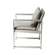 Pangea Home Chester Modern Anodized Aluminum Outdoor Chair in Gray Taupe