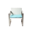 Pangea Home Chester Modern Anodized Aluminum Outdoor Chair in Blue
