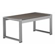 Pangea Home Chester Modern Aluminum Outdoor Coffee Table in Gray