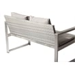 Pangea Home Chester Modern Anodized Aluminum Outdoor Sofa in Gray Taupe