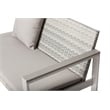 Pangea Home Chester Modern Anodized Aluminum Outdoor Sofa in Gray Taupe