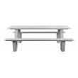 Pangea Home Lukas Modern Aluminum Outdoor Picnic Table in White