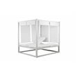 Pangea Home Madonna Modern Aluminum Outdoor Daybed in White Frame/Fabric