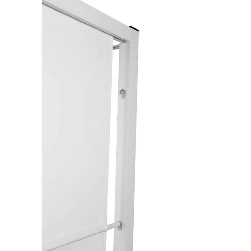 Pangea Home Madonna Modern Aluminum Outdoor Daybed in White Frame/Fabric