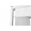 Pangea Home Madonna Modern Aluminum Outdoor Daybed in White Frame/Fabric