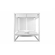 Pangea Home Madonna Modern Aluminum Outdoor Daybed in White Frame/Fabric