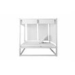 Pangea Home Madonna Modern Aluminum Outdoor Daybed in White Frame/Fabric
