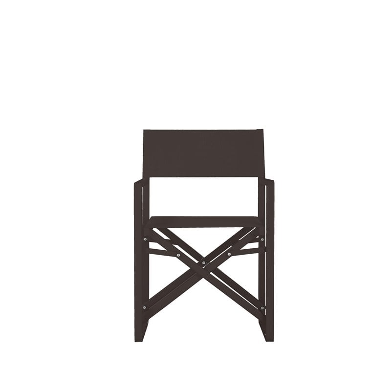 Pangea Home Sunset Aluminum Patio Directors Chairs in Black (Set of 2)