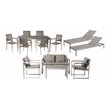 Pangea Home Chester 13-piece Modern Aluminum Patio Sofa Set in Gray