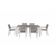 Pangea Home Chester 15-piece Modern Aluminum Patio Sofa Set in Gray
