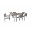 Pangea Home David 9-piece Modern Aluminum Patio Dining Set in Gray