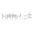 Pangea Home David 9-piece Modern Aluminum Patio Dining Set in White