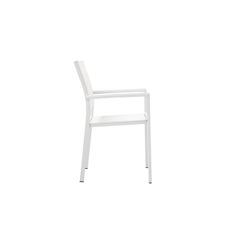Pangea Home David 11-piece Aluminum Patio Dining Set in White