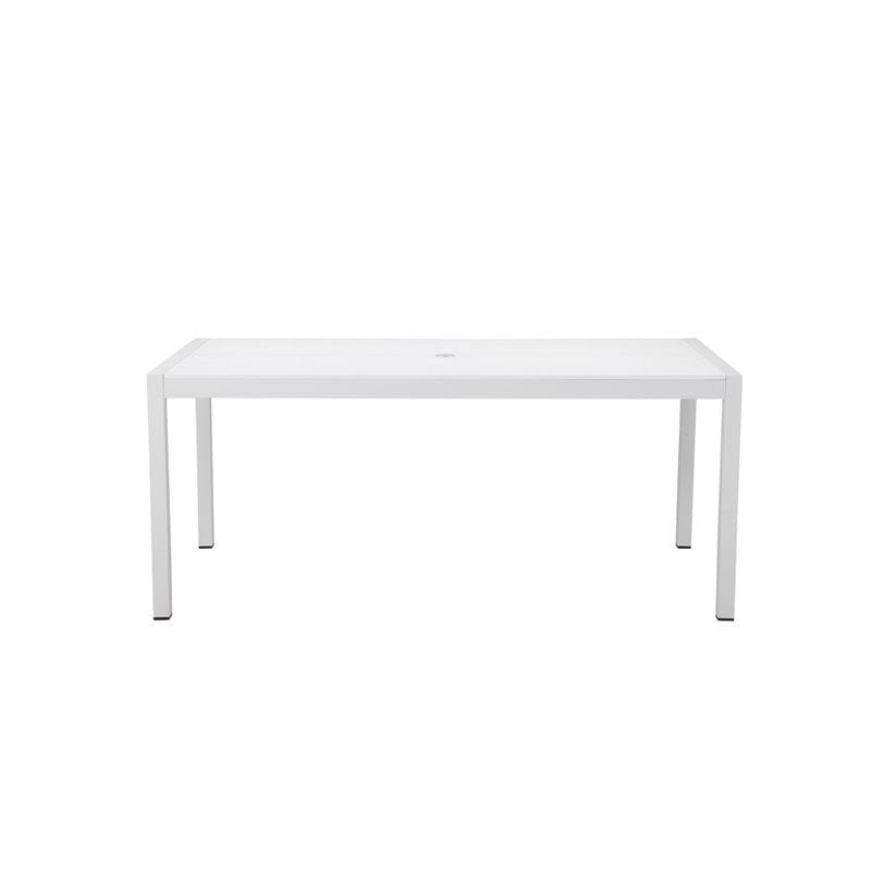 Pangea Home David 11-piece Aluminum Patio Dining Set in White