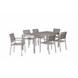 Pangea Home David 13-piece Modern Aluminum Patio Dining Set in Gray