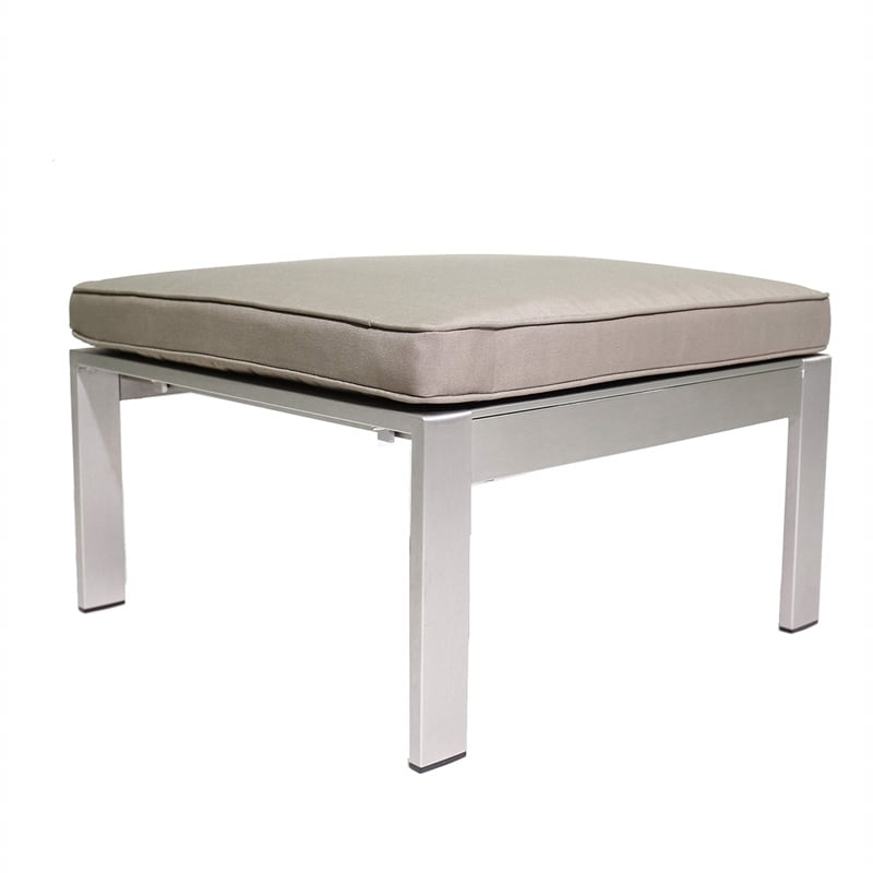 Pangea Home Karen 2-piece Aluminum Outdoor Sectional in Gray Taupe