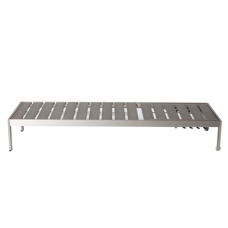 Pangea Home Roy 13-piece Modern Aluminum Patio Dining Set in Gray