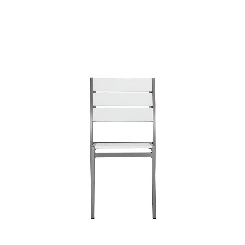 Pangea Home Roy 13-piece Modern Aluminum Patio Dining Set in White