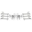 Pangea Home Roy 13-piece Modern Aluminum Patio Dining Set in White