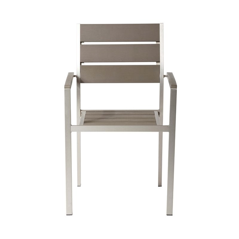 Pangea Home Roy 9-piece Modern Aluminum Patio Dining Set in Gray