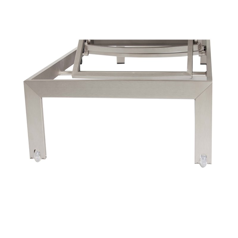 Pangea Home Sally 6-piece Aluminum Patio 3 Loungers and 3 Side Tables in Gray