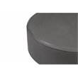 Pangea Home Mariel Round Fiberglass Outdoor Coffee Table in Gray