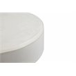 Pangea Home Mariel Round Fiberglass Outdoor Coffee Table in White