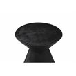 Pangea Home Zach Hourglass Fiberglass Patio Side Table in Black
