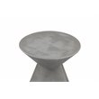 Pangea Home Zach Hourglass Fiberglass Patio Side Table in Gray