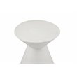 Pangea Home Zach Hourglass Fiberglass Patio Side Table in White