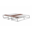 Pangea Home AVRA Aluminum Outdoor Daybed with Umbrella Hole Built-In Ice Bucket