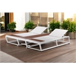 Pangea Home AVRA Aluminum Outdoor Daybed with Umbrella Hole Built-In Ice Bucket