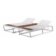 Pangea Home AVRA Aluminum Outdoor Daybed with Umbrella Hole Built-In Ice Bucket