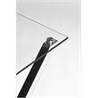 Pangea Home Beverly Modern Tempered Glass & Polished Steel Side Table in Clear